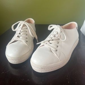 Nine West Patrick White Leather Sneakers size 6.5